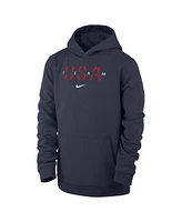 Nike Big Boys and Girls Navy Team Usa Club Fleece Pullover Hoodie