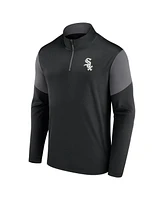Fanatics Men's Black Chicago White Sox Logo Quarter-Zip Top