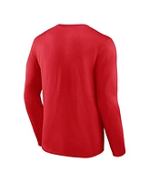 Fanatics Men's Red Wisconsin Badgers Fundamentals Cotton Winning Team Long Sleeve T-Shirt