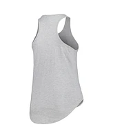Profile Women's Heather Gray Lsu Tigers Arch Logo Racerback Scoop Neck Tank Top