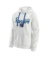 Fanatics Women's Oatmeal New York Rangers True Classics Quilted Pullover Hoodie
