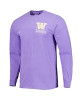 Image One Men's Purple Washington Huskies Circle Campus Scene Long Sleeve T-Shirt