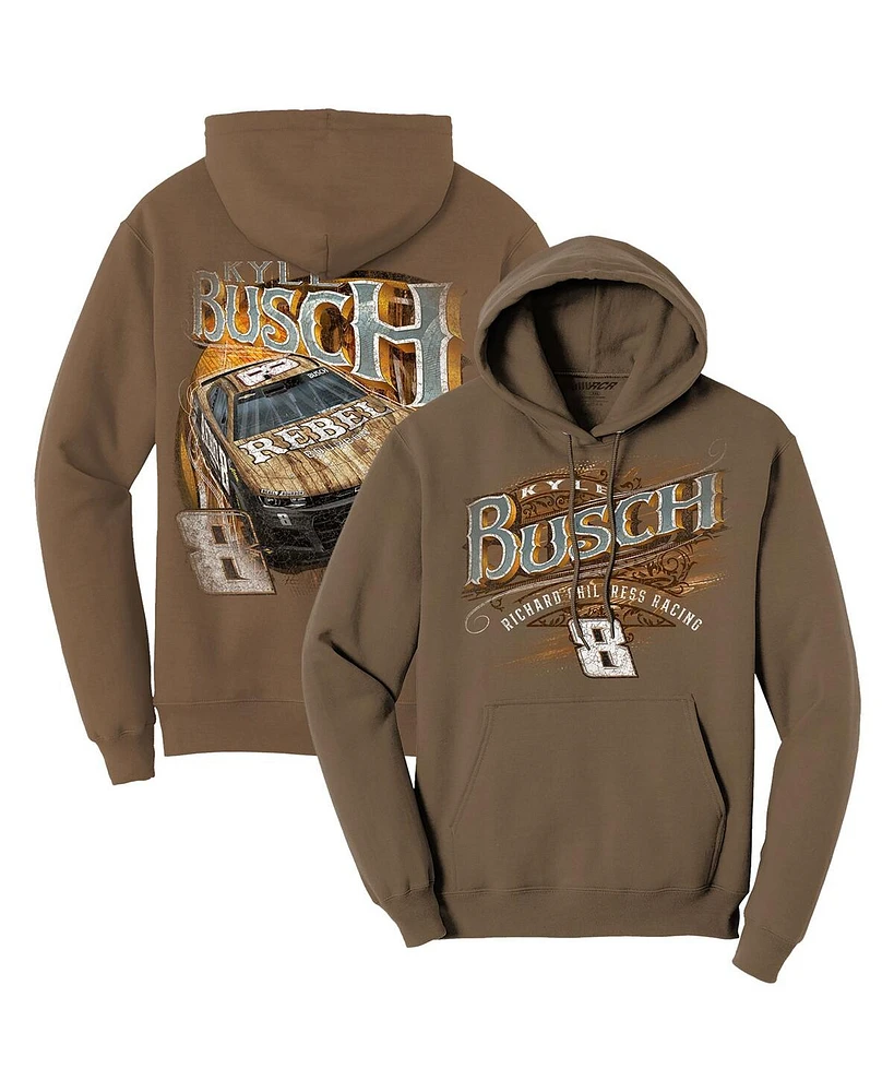 Richard Childress Racing Team Collection Men's Brown Kyle Busch Rebel Bourbon Pullover Hoodie