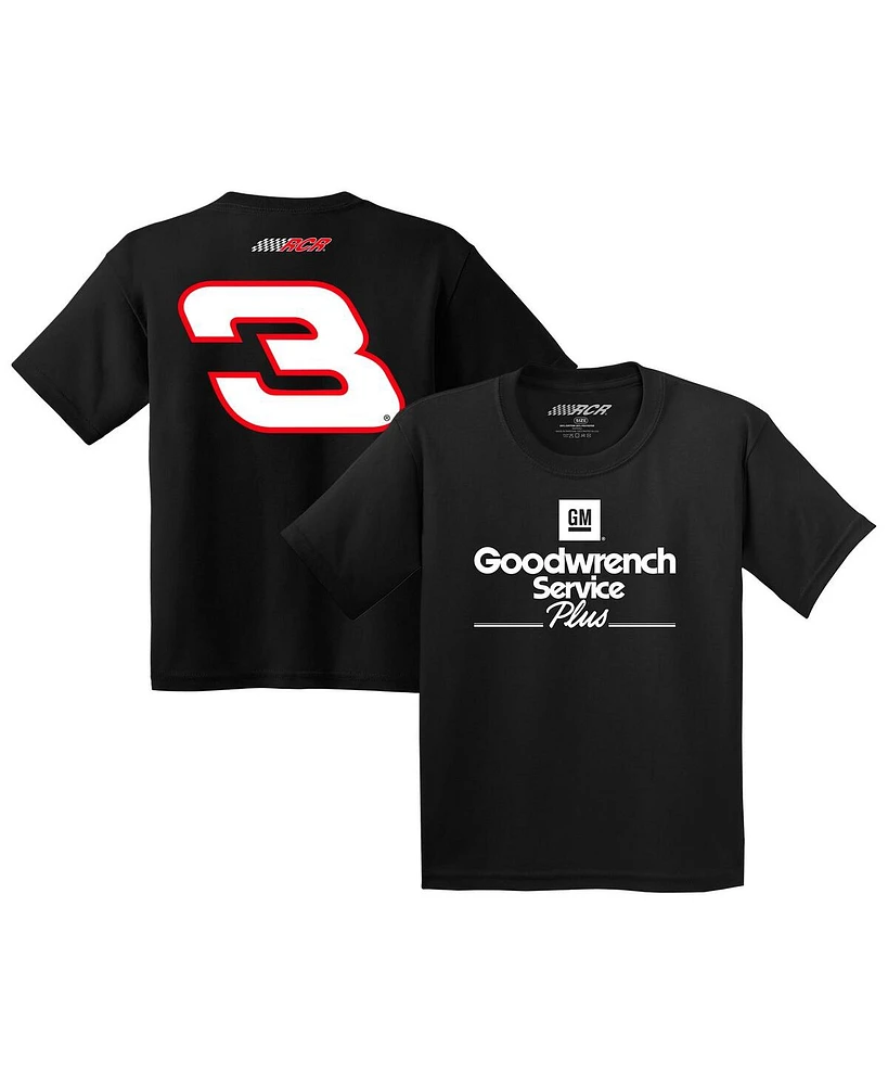 Richard Childress Racing Team Collection Big Boys and Girls Black Dale Earnhardt Good Wrench Lifestyle T-Shirt