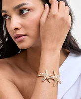 I.n.c. International Concepts Gold-Tone Crystal Starfish Cuff Bracelet, Exclusively at Macy's
