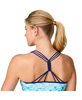 Free Country Women's Macrame Back Tankini Top