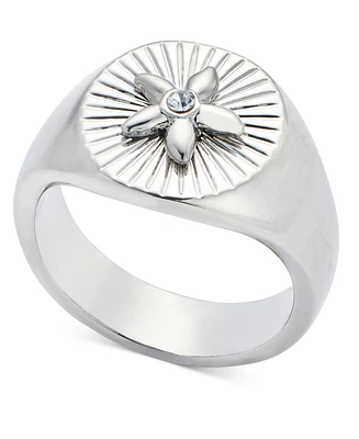 On 34th Rhodium-Plated Starfish Signet Ring, Exclusively at Macy's