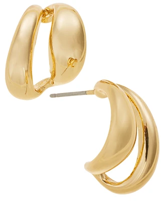 On 34th Gold-Tone Small Sculptural Hoop Earrings, 0.7", Exclusively at Macy's