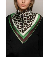 Jessie Zhao New York Double Sided Wool Silk Scarf Of Polka Dot Bloom