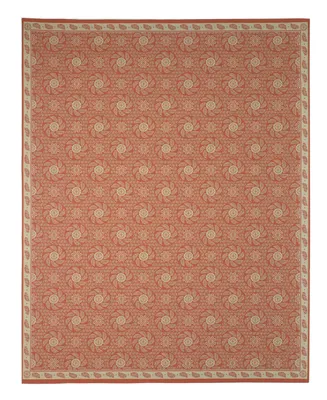 Martha Stewart Area Rug, Pinwheel Wool Kilim Cherry Blossom 2' 2" X 9'5"
