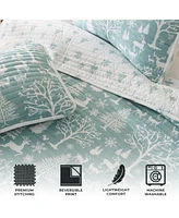 Linery & Co. Winter-Themed Microfiber Quilt Set with Shams