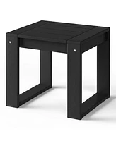 Modern Outdoor Hdpe Rectangle Patio Side Table