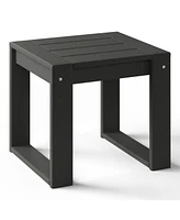 Modern Outdoor Hdpe Rectangle Patio Side Table