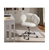Yaheetech Boucle Upholstered Home Office Chair