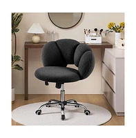 Yaheetech Boucle Upholstered Home Office Chair