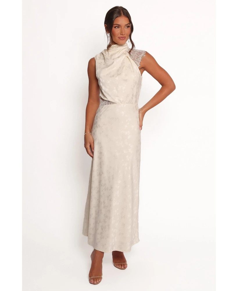 Petal and Pup Women's Anabelle Halter Neck Lace Maxi Dress