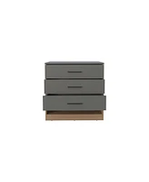 Artondale Dresser, 3 Drawers, 1 Shelf, Matt Gray / Natural Oak