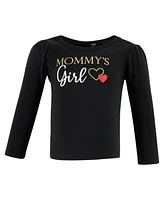 Hudson Baby Baby Girls Hudson Long Sleeve T-Shirts Mommy Red Black, 18-24 Months