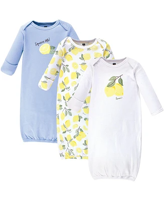 Hudson Baby Baby Girls Hudson Cotton Gowns, Lemon, Preemie/Newborn