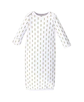 Hudson Baby Baby Girls Hudson Cotton Gowns, Heart, Preemie-Newborn