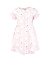 Hudson Baby Girls Cotton Dresses, Easter Bunny Pink, 9-12 Months