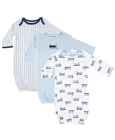 Luvable Friends Baby Boys Cotton Gowns, Train, Preemie/Newborn