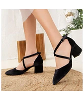Dolly Low Block Heel Pumps