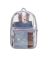 Hello Kitty & Friends Character Print 16.5" Clear Glitter Backpack