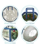 Wreath Storage Container - Clear Christmas Wreath Storage Bag, Dual Zipper and Handles - 30" Premium Wreath Storage Organizer Box - 2 Pack