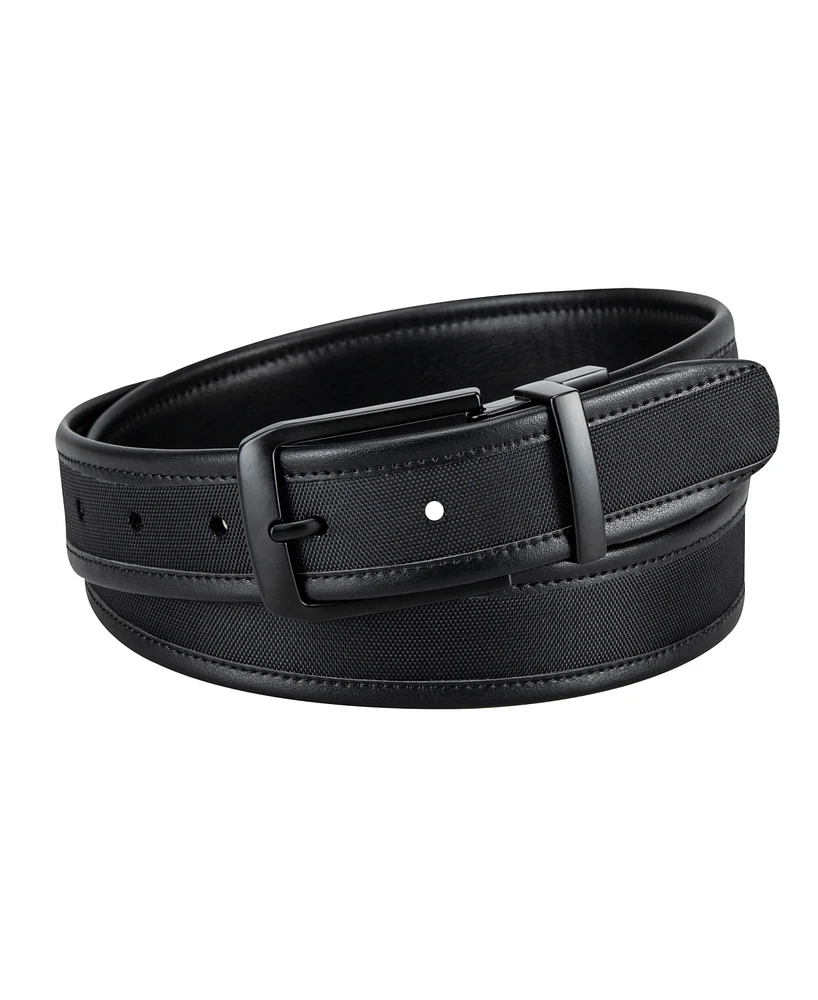 Kenneth Cole Reaction Men's 2-in-1 Fabric Inlay Reversible Stretch Belt