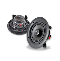 Pyle PDIC86 8" In-Wall/In-Ceiling 2-Way Stereo Speakers - Flush Mount, 250W, White, Pair