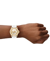 Michael Kors Women's Everest Three-Hand White Silicone Watch, 40mm