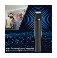 Pyle Professional Moving Coil Microphone – Dynamic Handheld Mic with 15' Xlr Cable