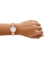 Michael Kors Women's Laney Three-Hand Rose Gold-Tone Stainless Steel Watch, 30mm