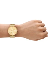 Michael Kors Men's Blake Multifunction Gold-Tone Mesh Watch, 42mm
