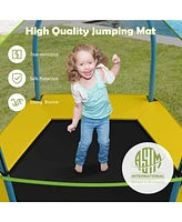 7 Ft Trampoline for Kids, Heavy Duty Steel Frame Small Mini Toddler Trampoline, Great Gifts for Boys Girls, Outdoor Indoor Kids Trampoline with Net, f