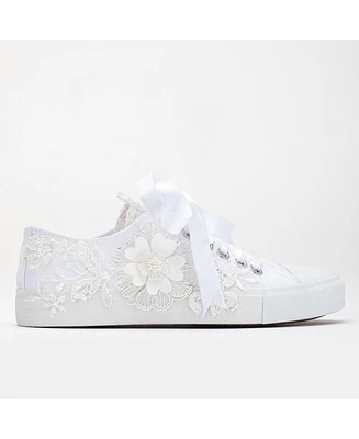 Peyton Floral Lace Bridal Sneakers