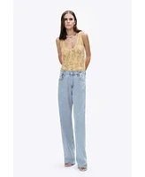 Nocturne Women's Halter Neck Lace Blouse