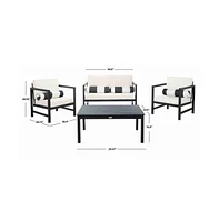 Montez 4 Pc Outdoor Set With Accent Pillows