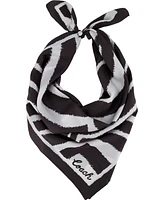 Coach Women's Zebra Printed Silk Square Scarf