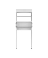 Atlas Over The Toilet Cabinet with Two Shelves and Double Door, White