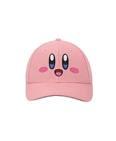Kirby's Dream Land Boys Kirby Face Youth Pink Traditional Adjustable Hat