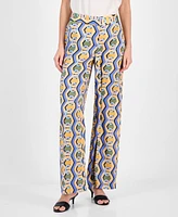 Tahari Asl Women's Printed Wide-Leg Pants