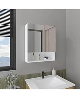Colfax Medicine Cabinet, 2 Doors, 3 Shelves, 1 Mirror, White