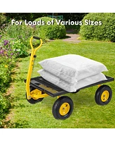 Utility Garden Wagon with 4 Removable Side Panels and 900/1200 Lbs Load Capacity