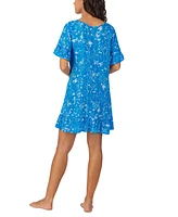 Cuddl Duds Women's Printed Short-Sleeve Sleep Tunic