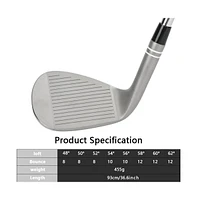 Wosofe Sand Wedge Golf Club Men's Golf Gap Sand Flop Wedge Milled Face for More Spin