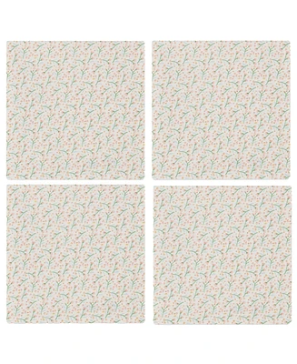 Design Imports Spring Blossom Printed Cotton Napkins, Set of 4