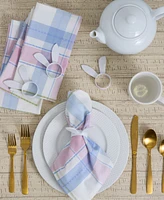 Design Imports White Bunny Ears Aluminum Napkin Ring, Set of 4