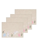 Design Imports Hoppy Easter Embellished Polyester Placemats, Set of 4